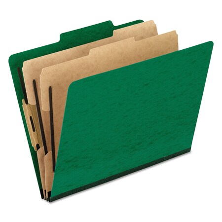 Pendaflex Six-Section Colored Classification Folders, 2 Dividers, Letter Size, Green, PK10, 10PK 1257GR